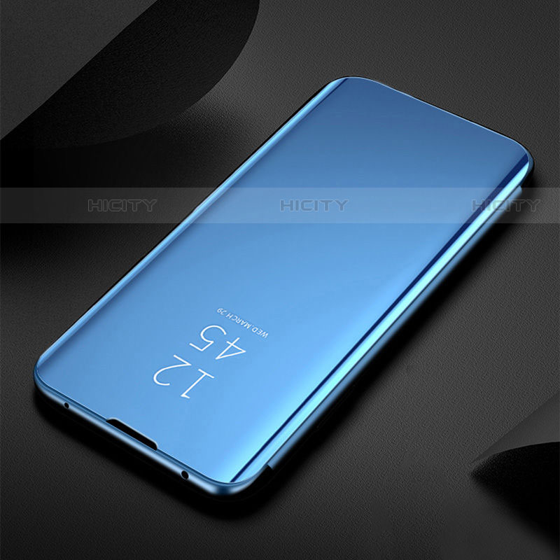 Funda de Cuero Cartera con Soporte Espejo Carcasa para Xiaomi Mi 12 Pro 5G Azul