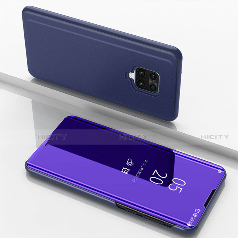 Funda de Cuero Cartera con Soporte Espejo Carcasa para Xiaomi Poco M2 Pro Morado