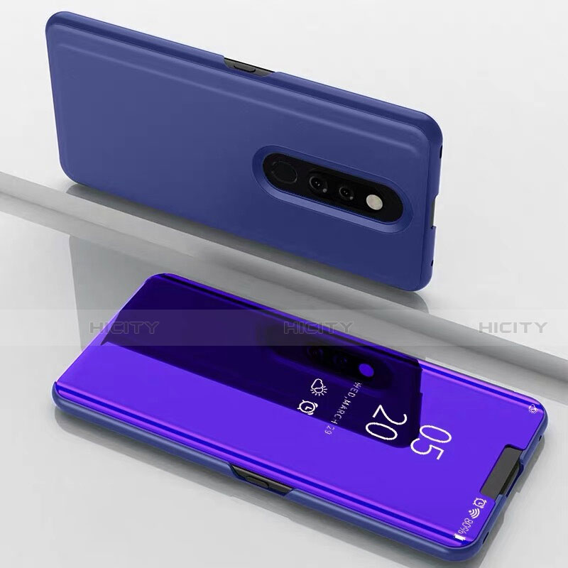 Funda de Cuero Cartera con Soporte Espejo Carcasa para Xiaomi Redmi K20 Pro Azul