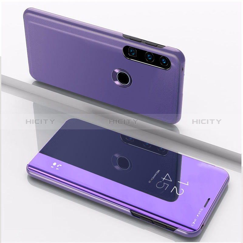 Funda de Cuero Cartera con Soporte Espejo Carcasa QH1 para Huawei P40 Lite E