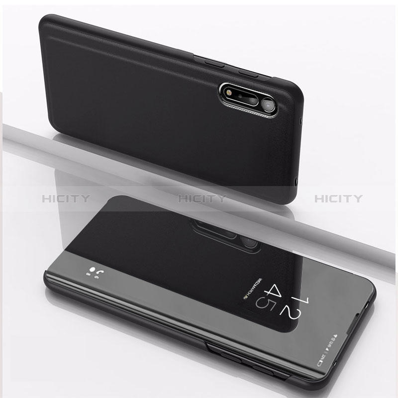 Funda de Cuero Cartera con Soporte Espejo Carcasa QH1 para Xiaomi Redmi 9A Negro