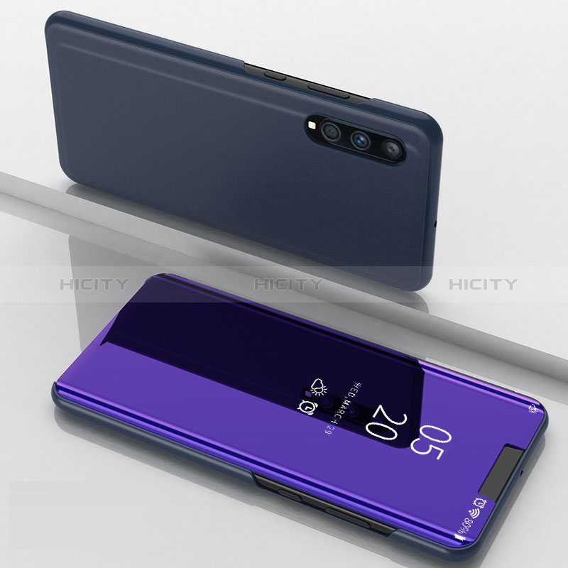 Funda de Cuero Cartera con Soporte Espejo Carcasa ZL1 para Samsung Galaxy A70S Morado