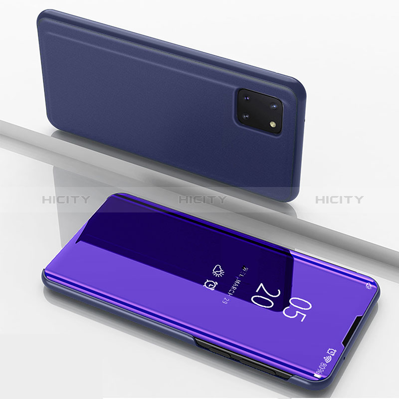 Funda de Cuero Cartera con Soporte Espejo Carcasa ZL1 para Samsung Galaxy M60s Morado