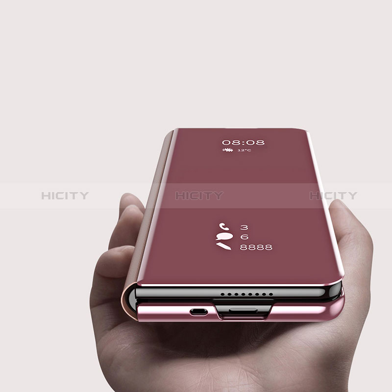 Funda de Cuero Cartera con Soporte Espejo Carcasa ZL2 para Samsung Galaxy Z Fold3 5G
