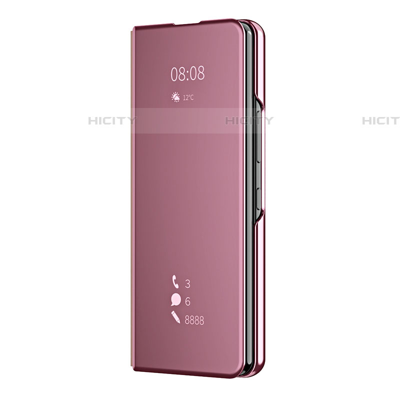 Funda de Cuero Cartera con Soporte Espejo Carcasa ZL2 para Samsung Galaxy Z Fold4 5G