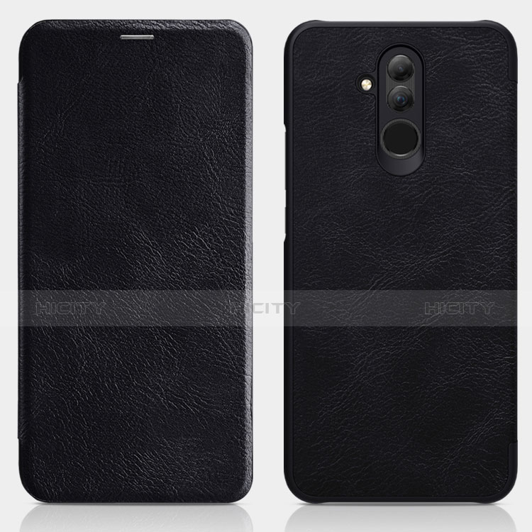 Funda de Cuero Cartera con Soporte F01 para Huawei Mate 20 Lite Negro