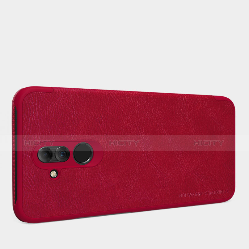 Funda de Cuero Cartera con Soporte F01 para Huawei Mate 20 Lite Rojo