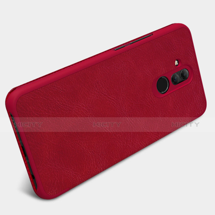 Funda de Cuero Cartera con Soporte F01 para Huawei Mate 20 Lite Rojo