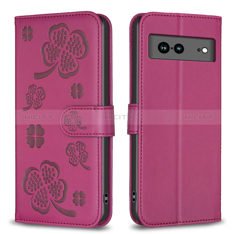 Funda de Cuero Cartera con Soporte Flores Carcasa BF1 para Google Pixel 7a 5G