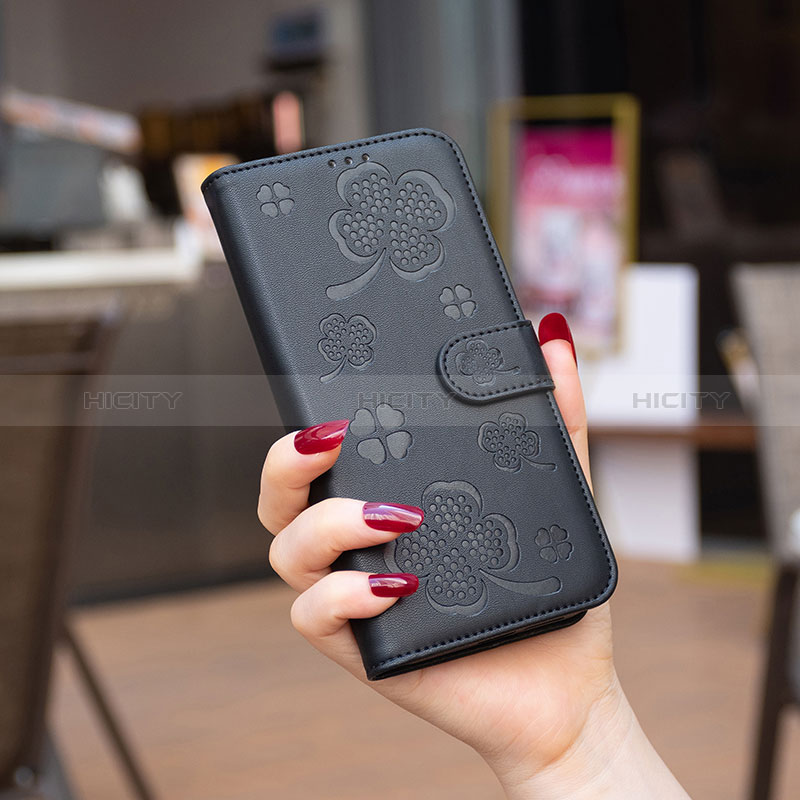 Funda de Cuero Cartera con Soporte Flores Carcasa BF1 para Huawei Honor X6a