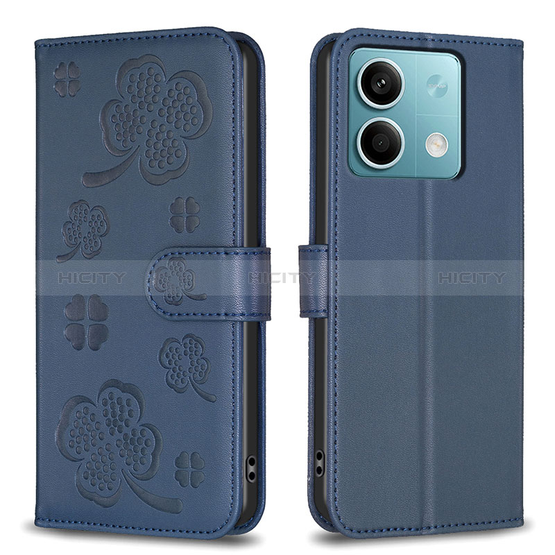 Funda de Cuero Cartera con Soporte Flores Carcasa BF1 para Xiaomi Redmi Note 13 5G