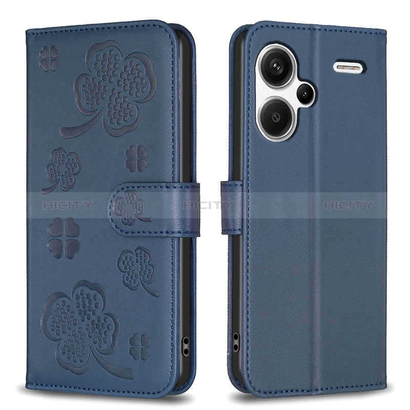 Funda de Cuero Cartera con Soporte Flores Carcasa BF1 para Xiaomi Redmi Note 13 Pro+ Plus 5G