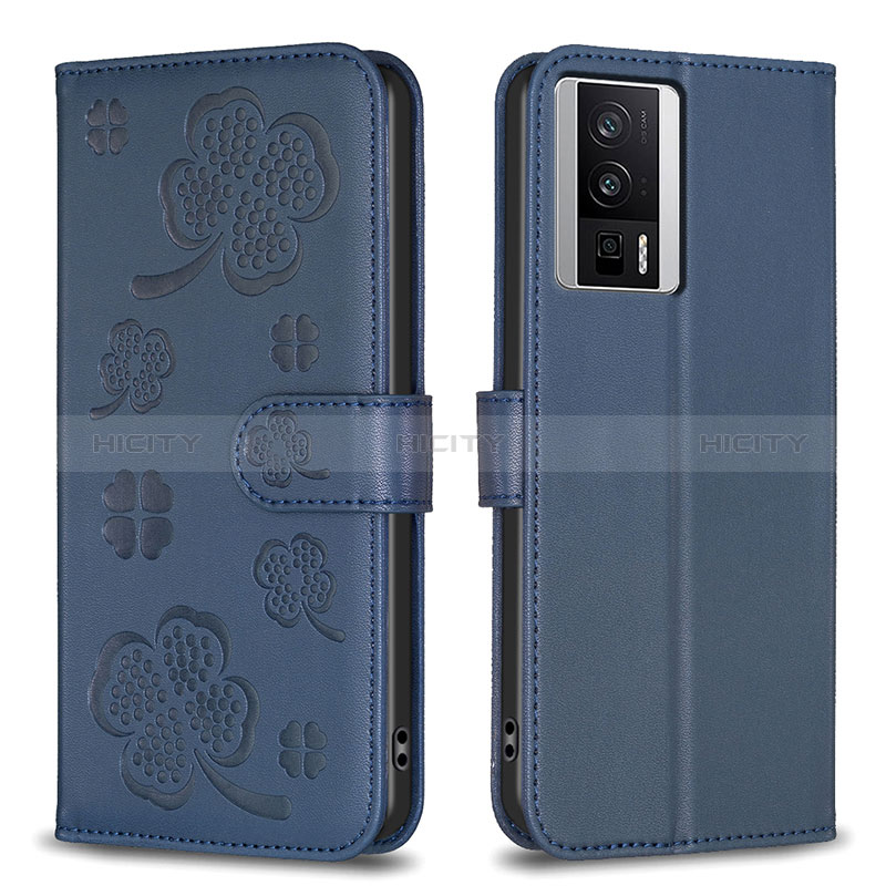 Funda de Cuero Cartera con Soporte Flores Carcasa BF2 para Xiaomi Poco F5 Pro 5G