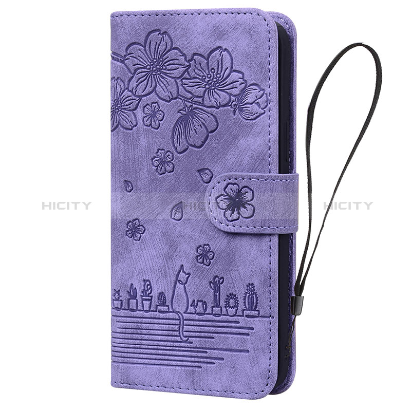 Funda de Cuero Cartera con Soporte Flores Carcasa HF1 para Huawei Honor 90 Lite 5G