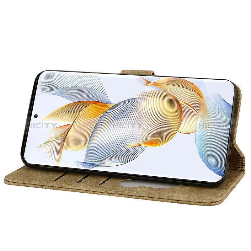 Funda de Cuero Cartera con Soporte Flores Carcasa HF1 para Huawei Honor X7a