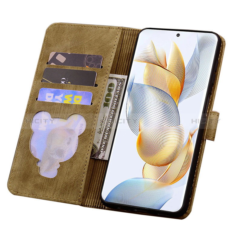 Funda de Cuero Cartera con Soporte Flores Carcasa HF2 para Huawei Honor 90 5G