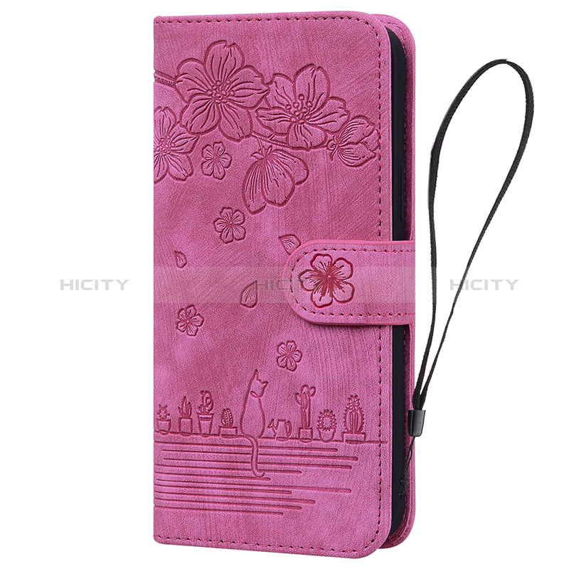 Funda de Cuero Cartera con Soporte Flores Carcasa HF2 para Huawei Honor 90 5G