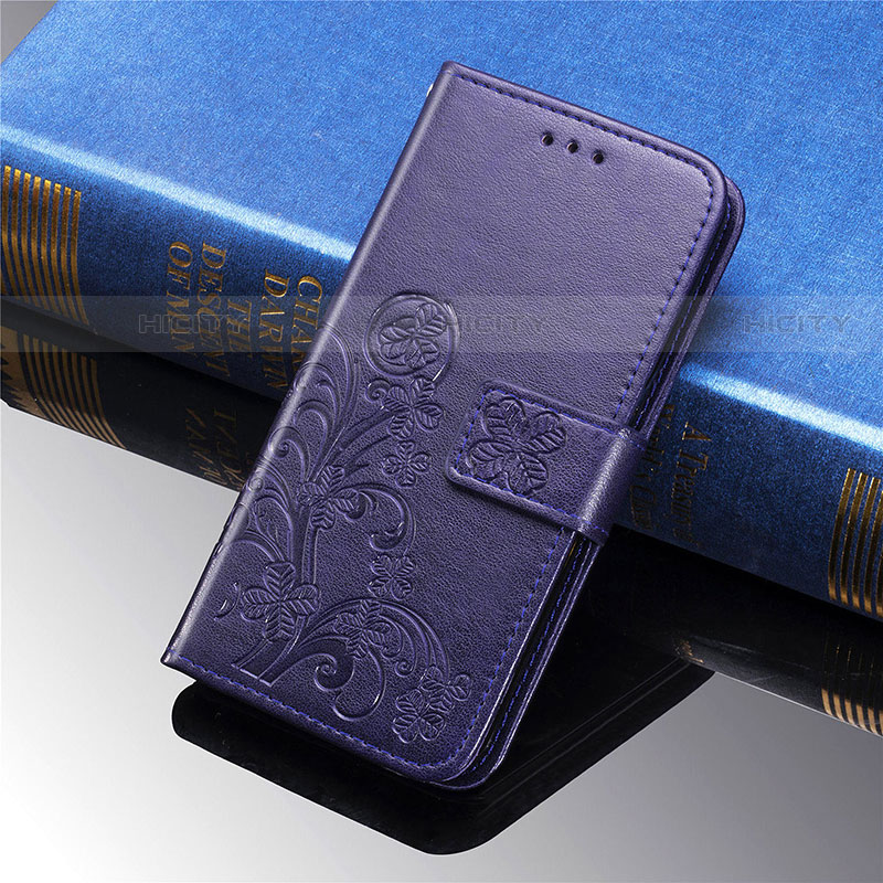 Funda de Cuero Cartera con Soporte Flores Carcasa L01 para Xiaomi Mi 11 Lite 5G Morado