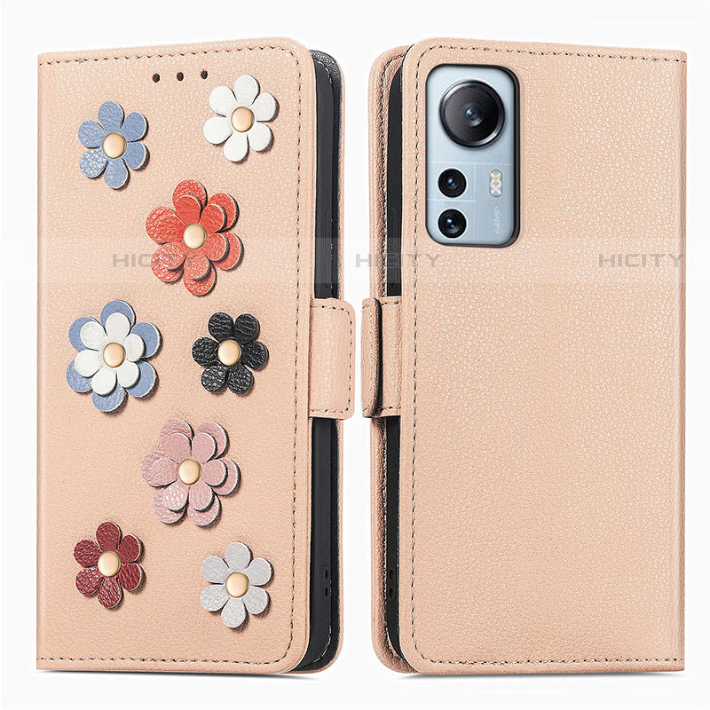 Funda de Cuero Cartera con Soporte Flores Carcasa L01 para Xiaomi Mi 12 Lite 5G