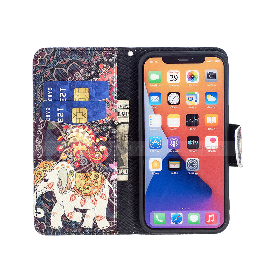 Funda de Cuero Cartera con Soporte Flores Carcasa L07 para Apple iPhone 14 Plus Multicolor