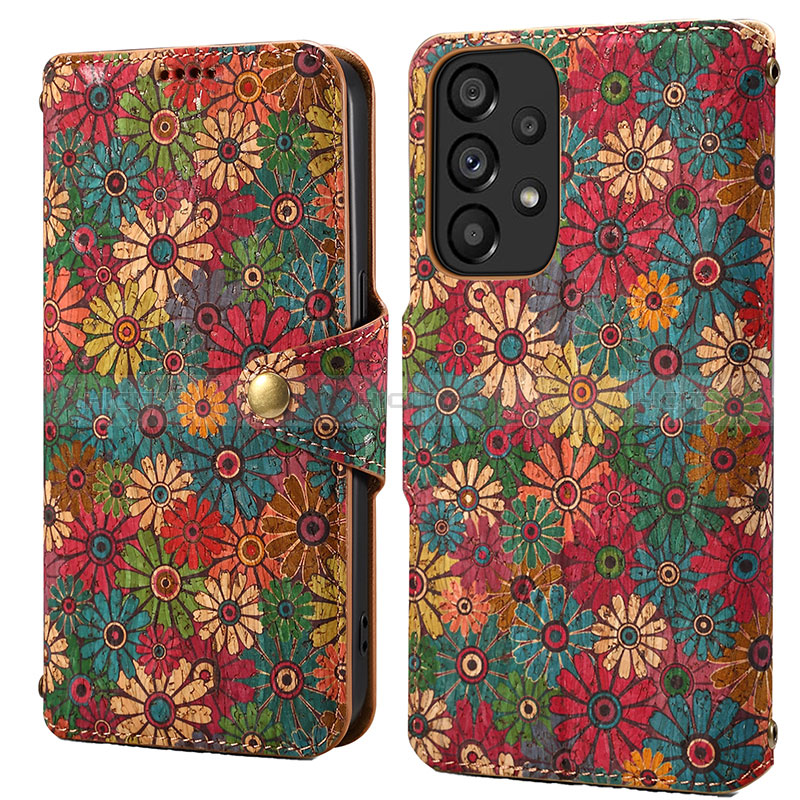 Funda de Cuero Cartera con Soporte Flores Carcasa MT1 para Samsung Galaxy A53 5G