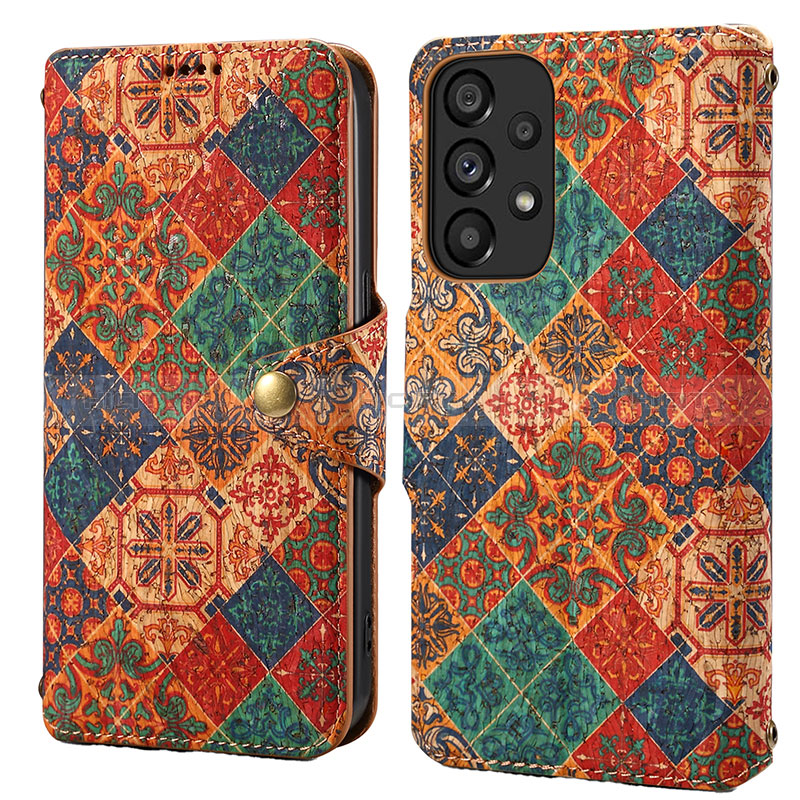 Funda de Cuero Cartera con Soporte Flores Carcasa MT1 para Samsung Galaxy A53 5G Vistoso