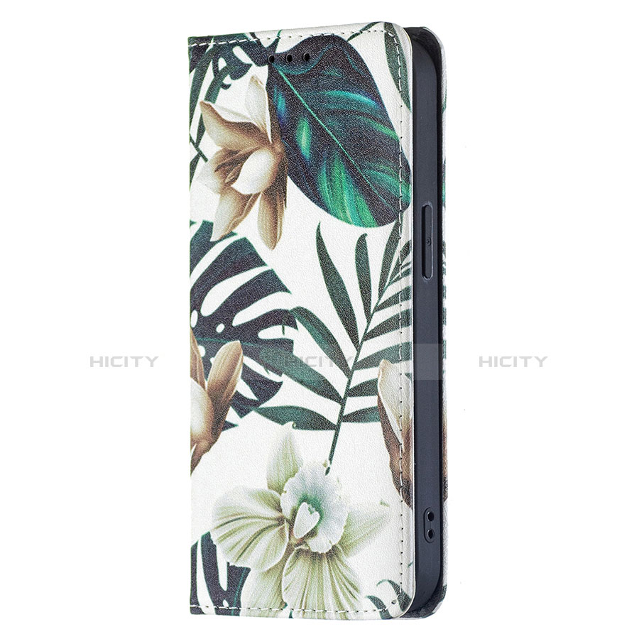 Funda de Cuero Cartera con Soporte Flores Carcasa para Apple iPhone 14 Multicolor