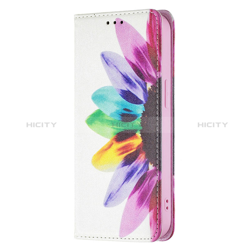 Funda de Cuero Cartera con Soporte Flores Carcasa para Apple iPhone 15 Plus Vistoso