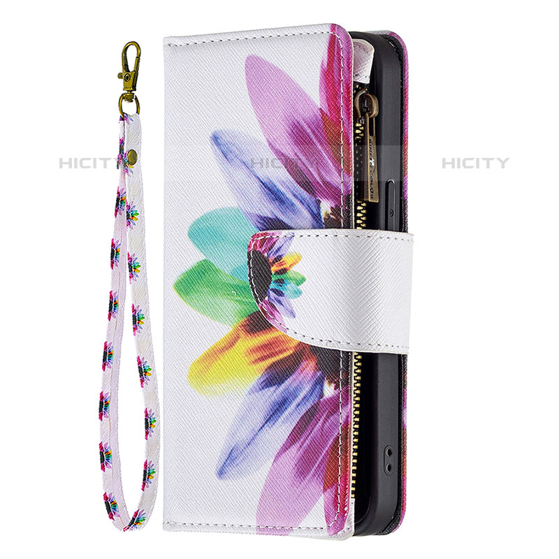 Funda de Cuero Cartera con Soporte Flores Carcasa para Apple iPhone 15 Pro Max Vistoso