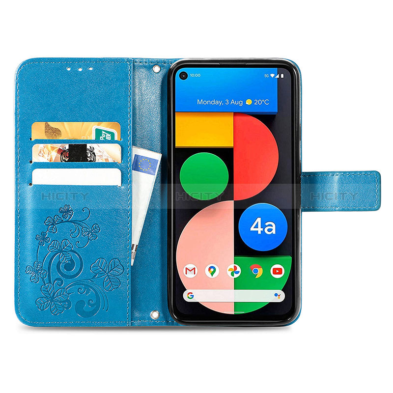 Funda de Cuero Cartera con Soporte Flores Carcasa para Google Pixel 5a 5G