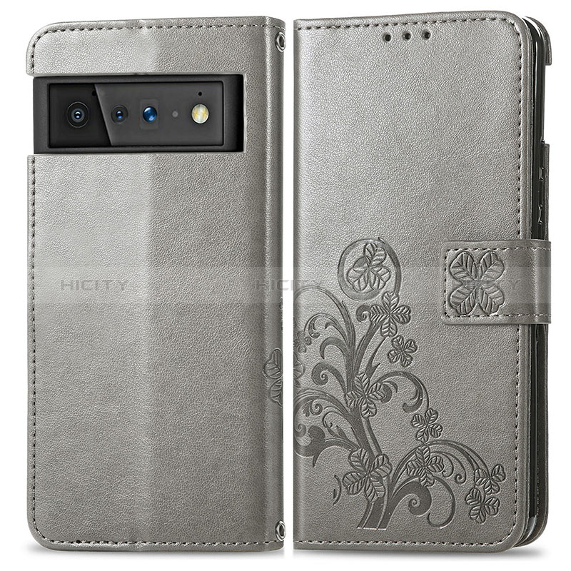 Funda de Cuero Cartera con Soporte Flores Carcasa para Google Pixel 6 Pro 5G