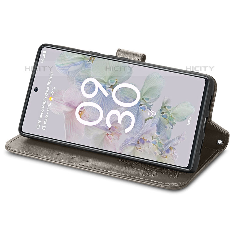 Funda de Cuero Cartera con Soporte Flores Carcasa para Google Pixel 6a 5G