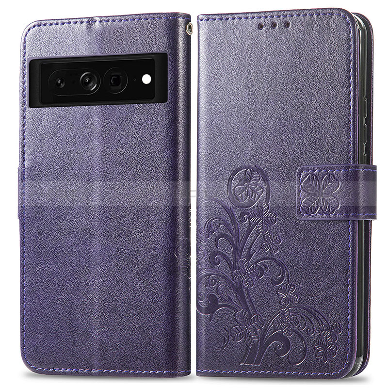 Funda de Cuero Cartera con Soporte Flores Carcasa para Google Pixel 7 Pro 5G