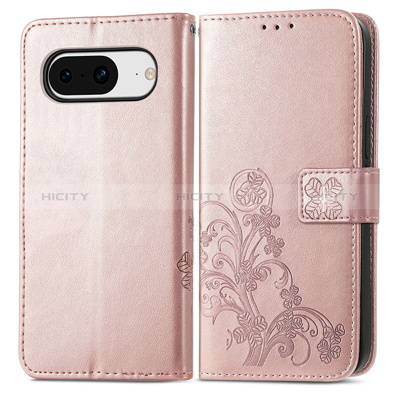 Funda de Cuero Cartera con Soporte Flores Carcasa para Google Pixel 8 5G