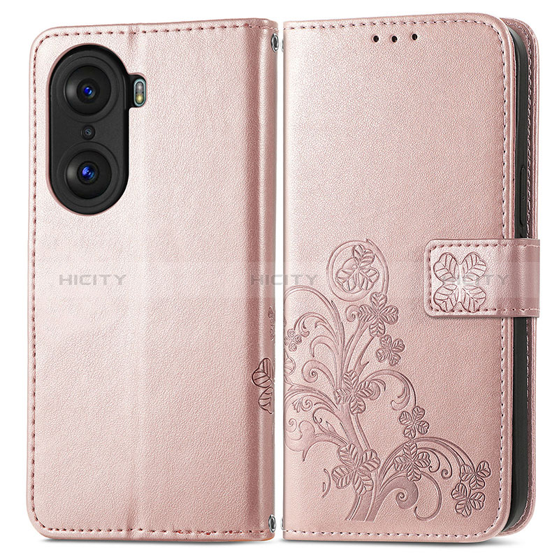 Funda de Cuero Cartera con Soporte Flores Carcasa para Huawei Honor 60 Pro 5G