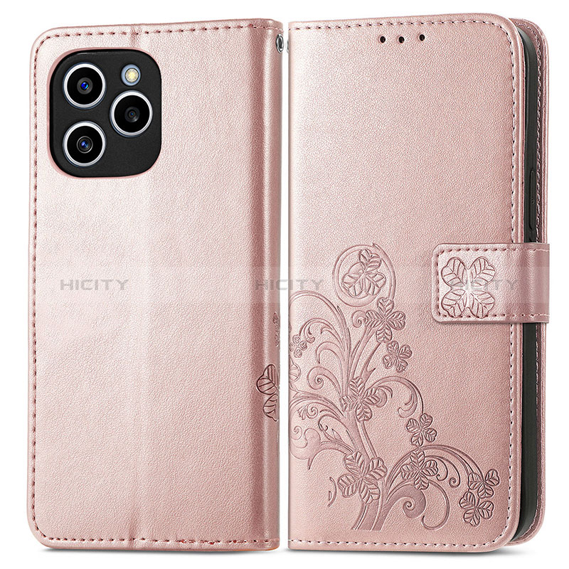 Funda de Cuero Cartera con Soporte Flores Carcasa para Huawei Honor 60 SE 5G