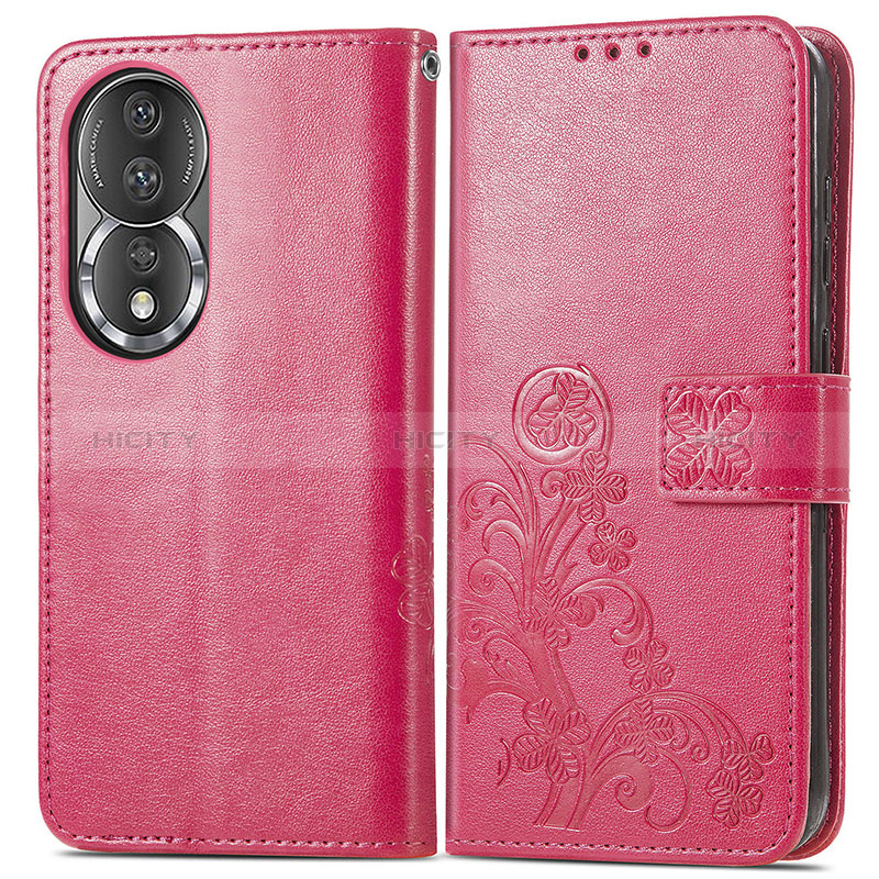 Funda de Cuero Cartera con Soporte Flores Carcasa para Huawei Honor 80 5G