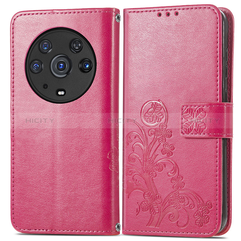 Funda de Cuero Cartera con Soporte Flores Carcasa para Huawei Honor Magic3 Pro 5G