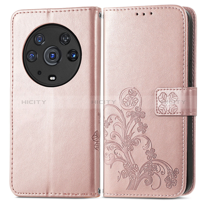 Funda de Cuero Cartera con Soporte Flores Carcasa para Huawei Honor Magic3 Pro 5G