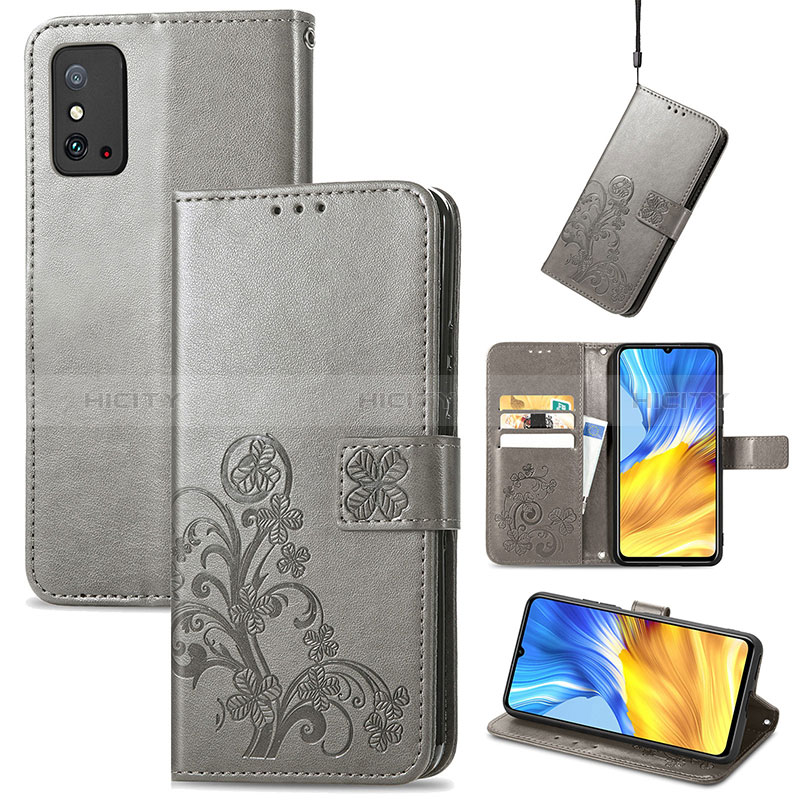 Funda de Cuero Cartera con Soporte Flores Carcasa para Huawei Honor X10 Max 5G