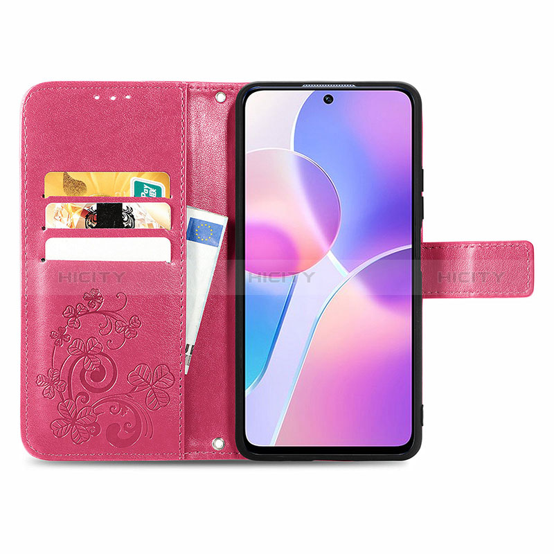 Funda de Cuero Cartera con Soporte Flores Carcasa para Huawei Honor X30i