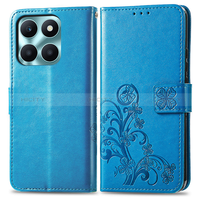 Funda de Cuero Cartera con Soporte Flores Carcasa para Huawei Honor X6a