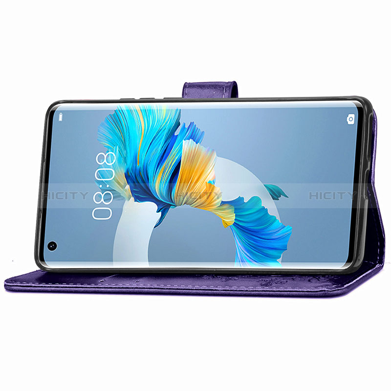 Funda de Cuero Cartera con Soporte Flores Carcasa para Huawei Mate 40