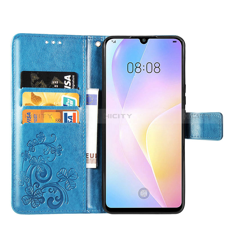 Funda de Cuero Cartera con Soporte Flores Carcasa para Huawei Nova 8 SE 4G