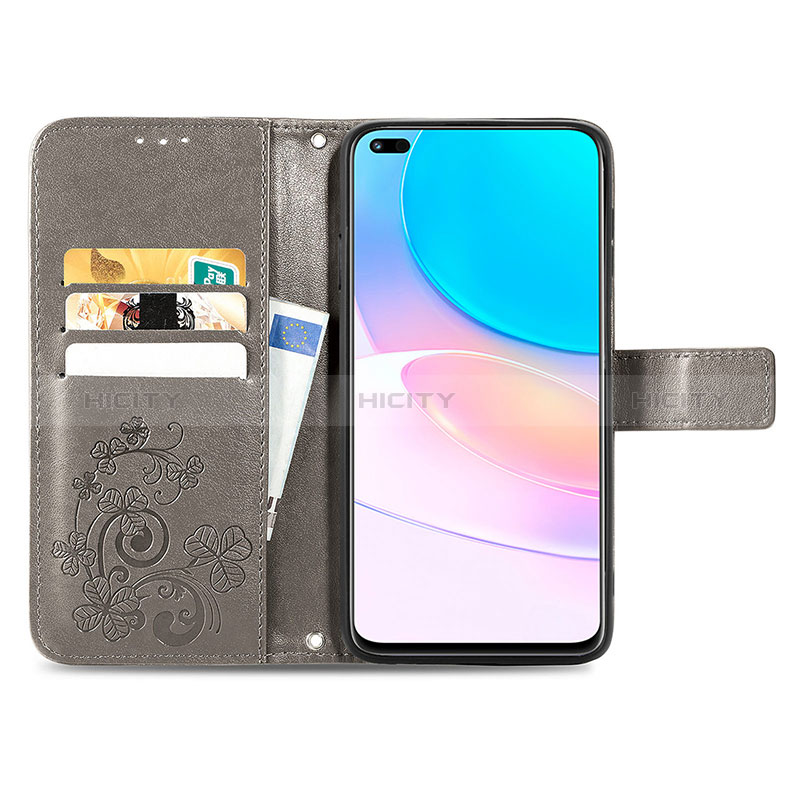 Funda de Cuero Cartera con Soporte Flores Carcasa para Huawei Nova 8i