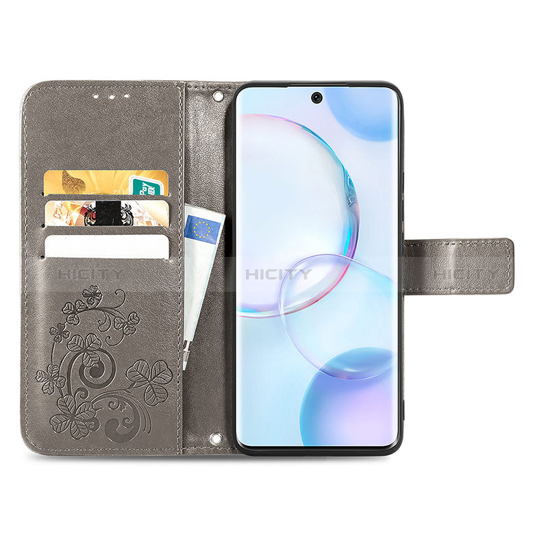 Funda de Cuero Cartera con Soporte Flores Carcasa para Huawei Nova 9