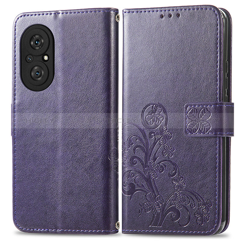 Funda de Cuero Cartera con Soporte Flores Carcasa para Huawei Nova 9 SE