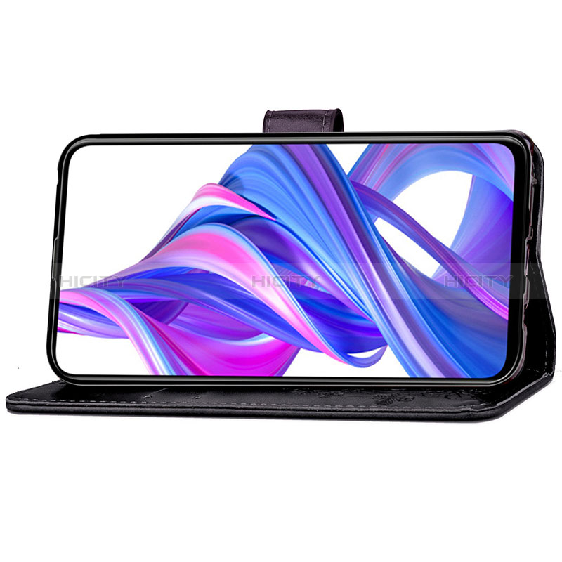 Funda de Cuero Cartera con Soporte Flores Carcasa para Huawei Y9 Prime (2019)