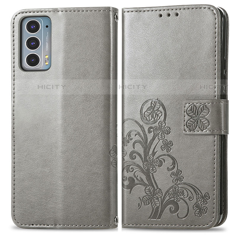 Funda de Cuero Cartera con Soporte Flores Carcasa para Motorola Moto Edge 20 5G