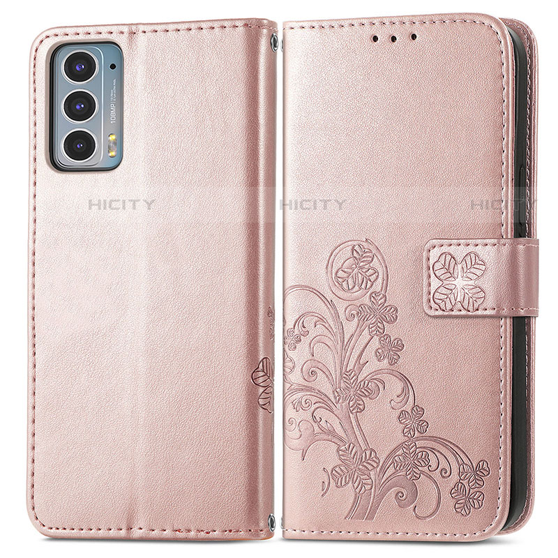 Funda de Cuero Cartera con Soporte Flores Carcasa para Motorola Moto Edge 20 5G